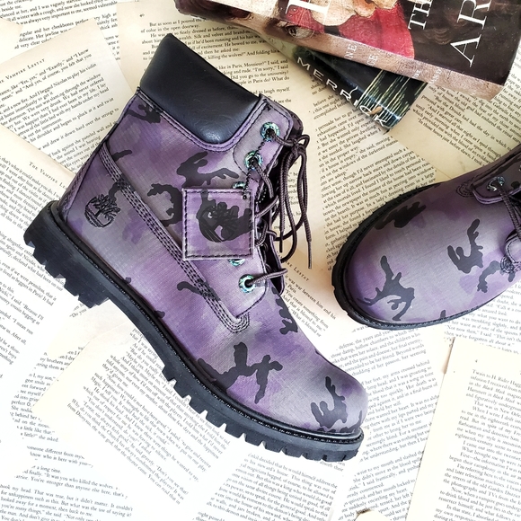 timberland purple camo boots